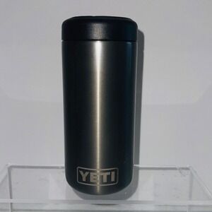 YETI Rambler 12 oz Slim Can Insulator Stainless Steel Charcoal Grey Colster